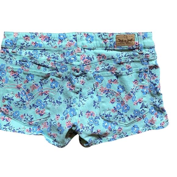 Levi's  Shorty Shorts Floral Multi Color Pockets size 11 - Picture 5 of 13